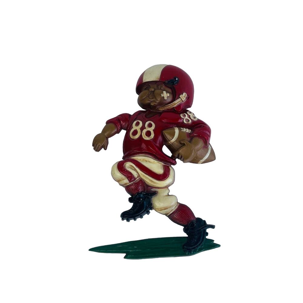 Vintage 1976 Homeco Football Player Metal Wall Decor 11 x 7”